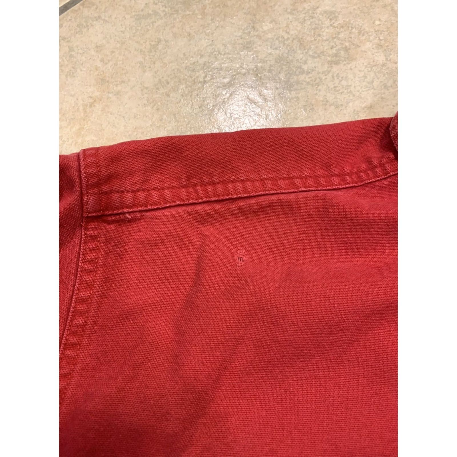 Vintage VINTAGE Woolrich Shirt Men XL Button-Up Red Long Sleeve Canvas Outdoorwear 90s Grunge Casual Workwear Size US XL / EU 56 / 4 - 4 Thumbnail