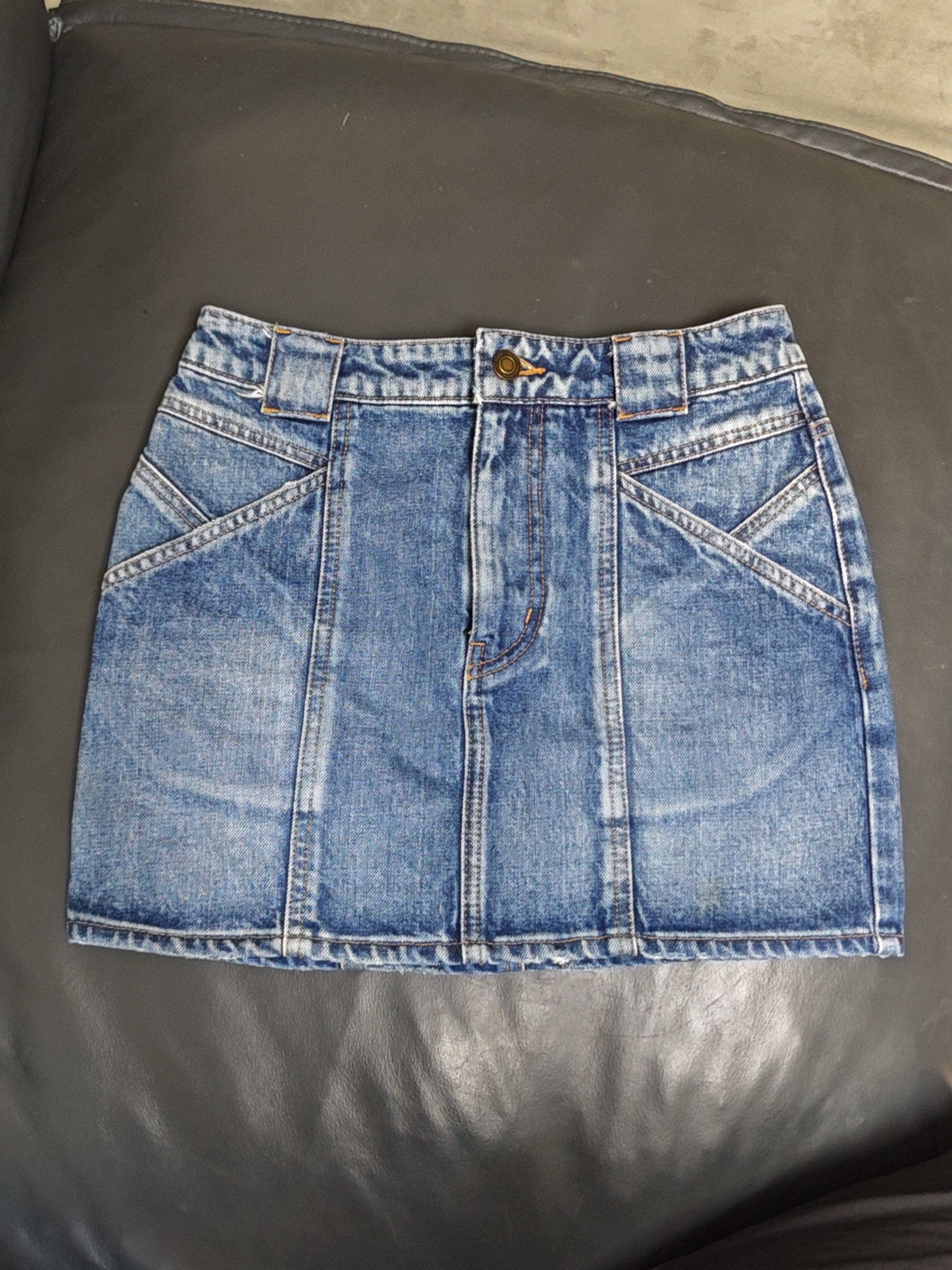 Saint Laurent Paris Saint Laurent Denim Mini Skirt Size 24 Size 24" / US 00 / IT 34 - 1 Thumbnail