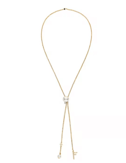 image of Fendi O1Loc1C0124 Necklace In Silver, Women's