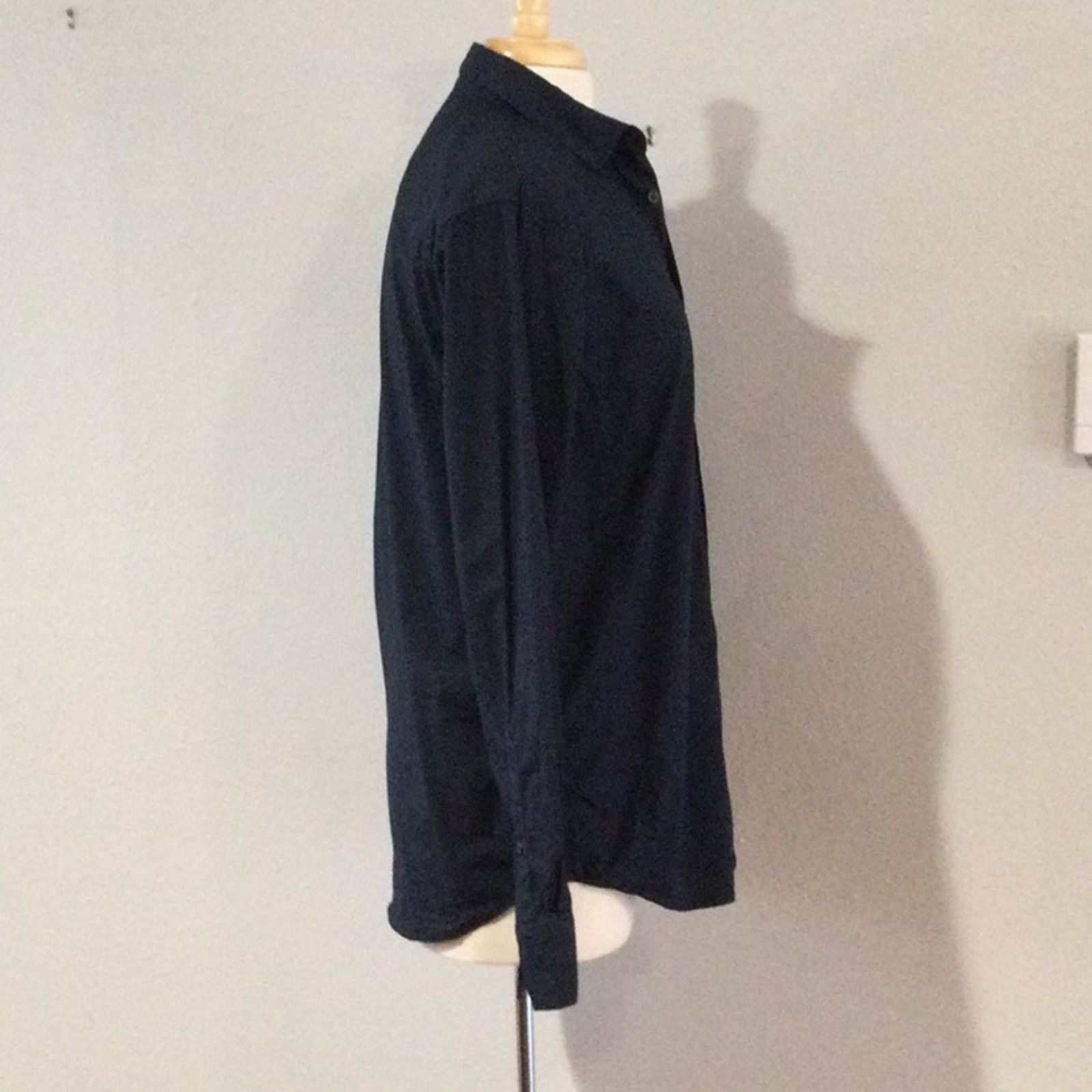 Alexander Julian Alexander Julian Stretch Navy Button Up Collar Shirt Size M Size M / US 6-8 / IT 42-44 - 5 Thumbnail