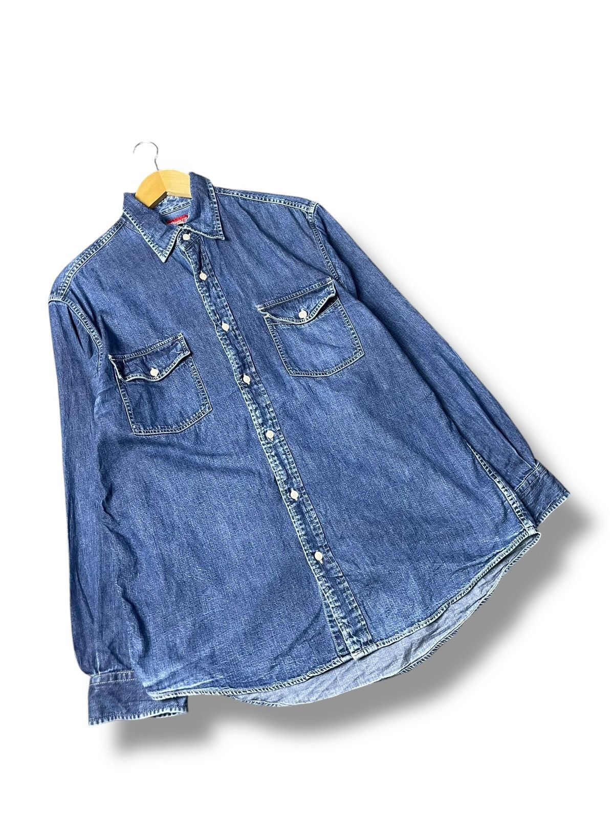 Japanese Brand × UNIONBAY × Vintage Vintage UNION BAY Button Up Denim Shirt (83) Size US L / EU 52-54 / 3 - 4 Thumbnail