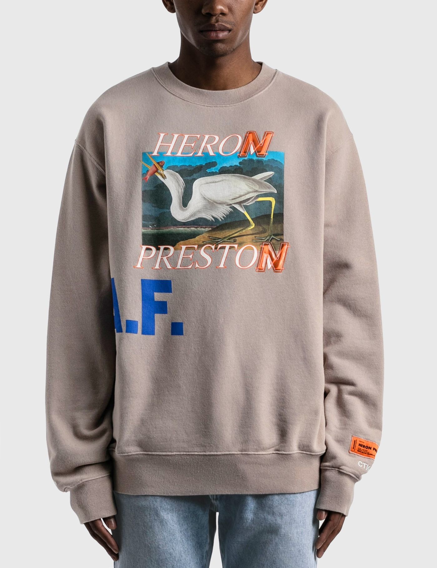Heron Preston Heron Preston Taupe Heron A.F. Sweatshirt Size US S / EU 44-46 / 1 - 8 Thumbnail