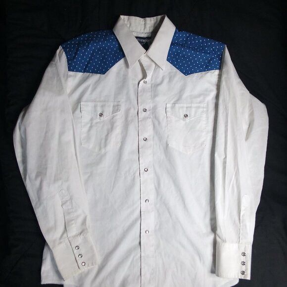 Wrangler Vintage Wrangler MCM Dots Western Pearl Snap Shirt Size US XXL / EU 58 / 5 - 2 Thumbnail