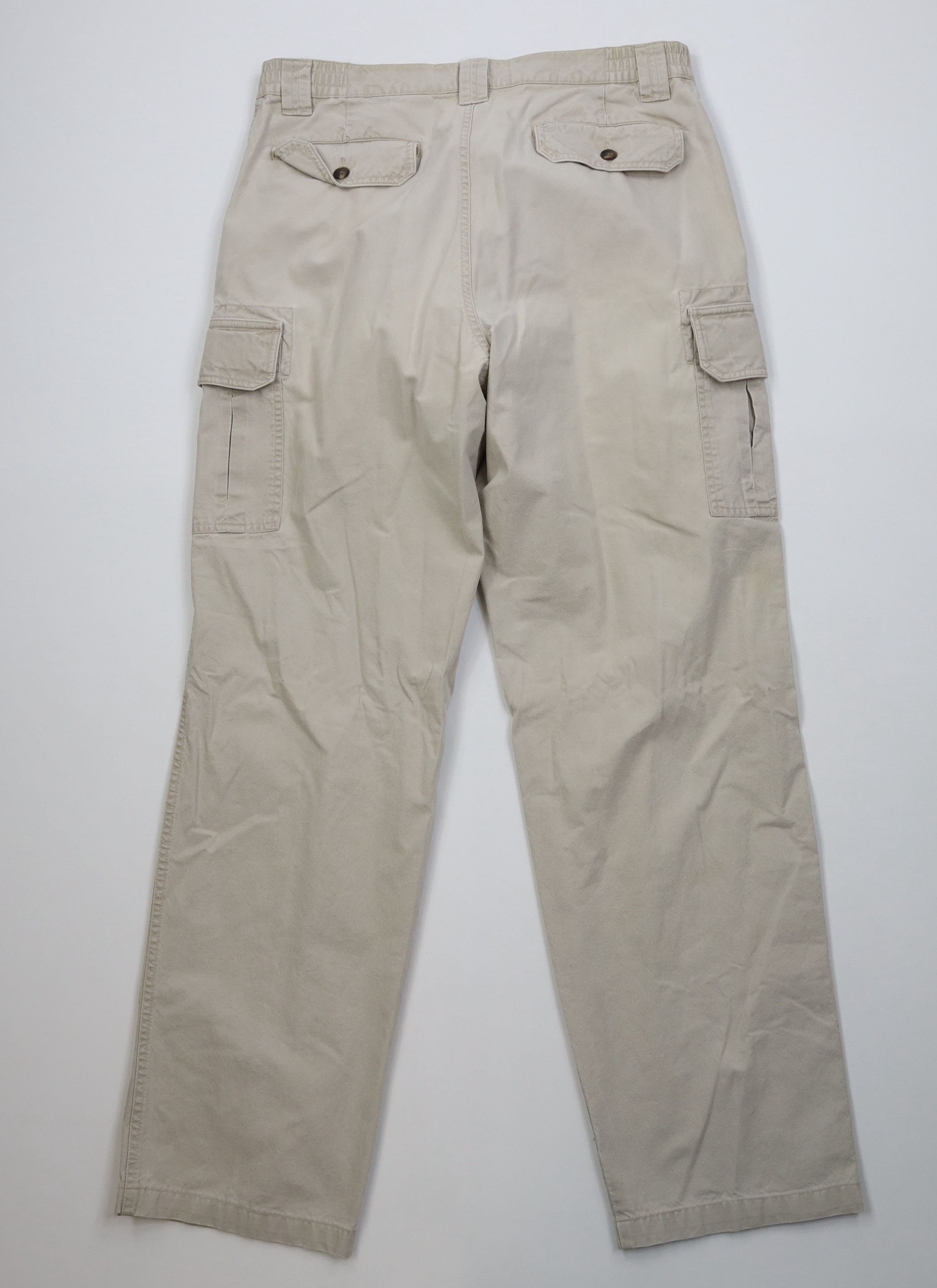 L.L. Bean Vintage 90s LL Bean Tropic Weight Wide Leg Cargo Pants Size US 33 - 11 Thumbnail