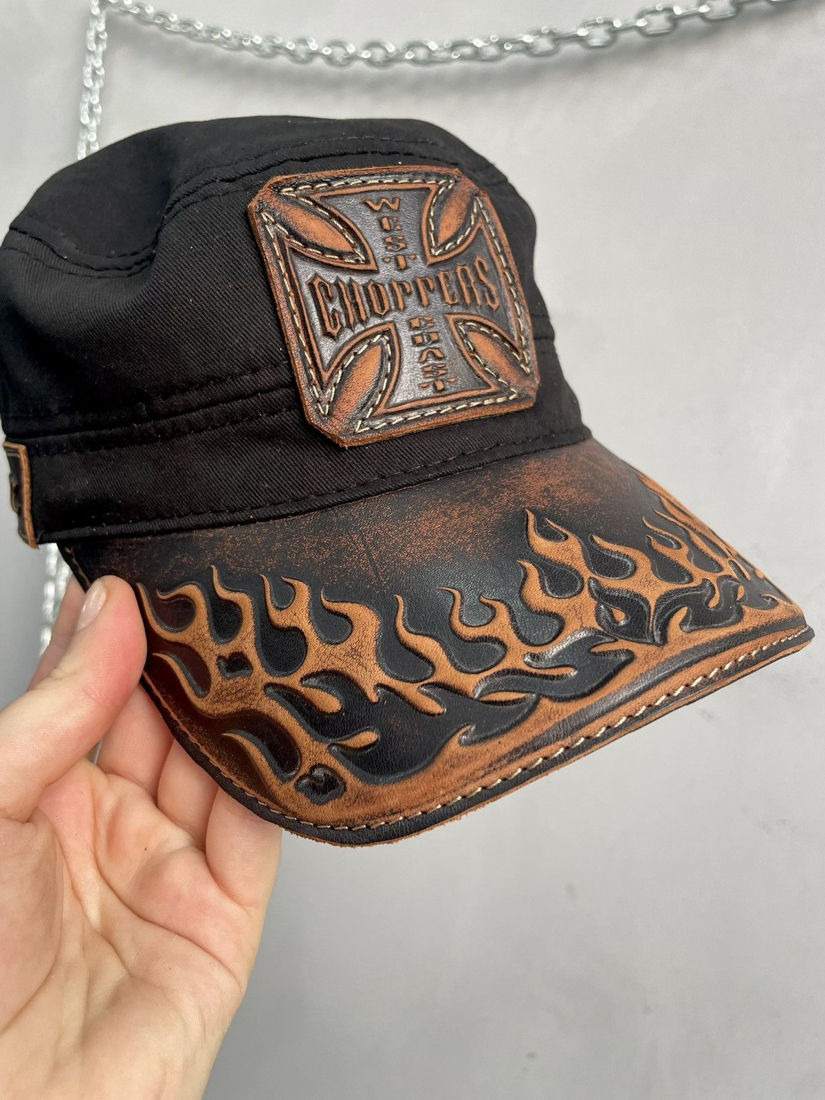West Coast Choppers West Coast Choppers Flames cadet hat cap y2k Size ONE SIZE - 7 Thumbnail