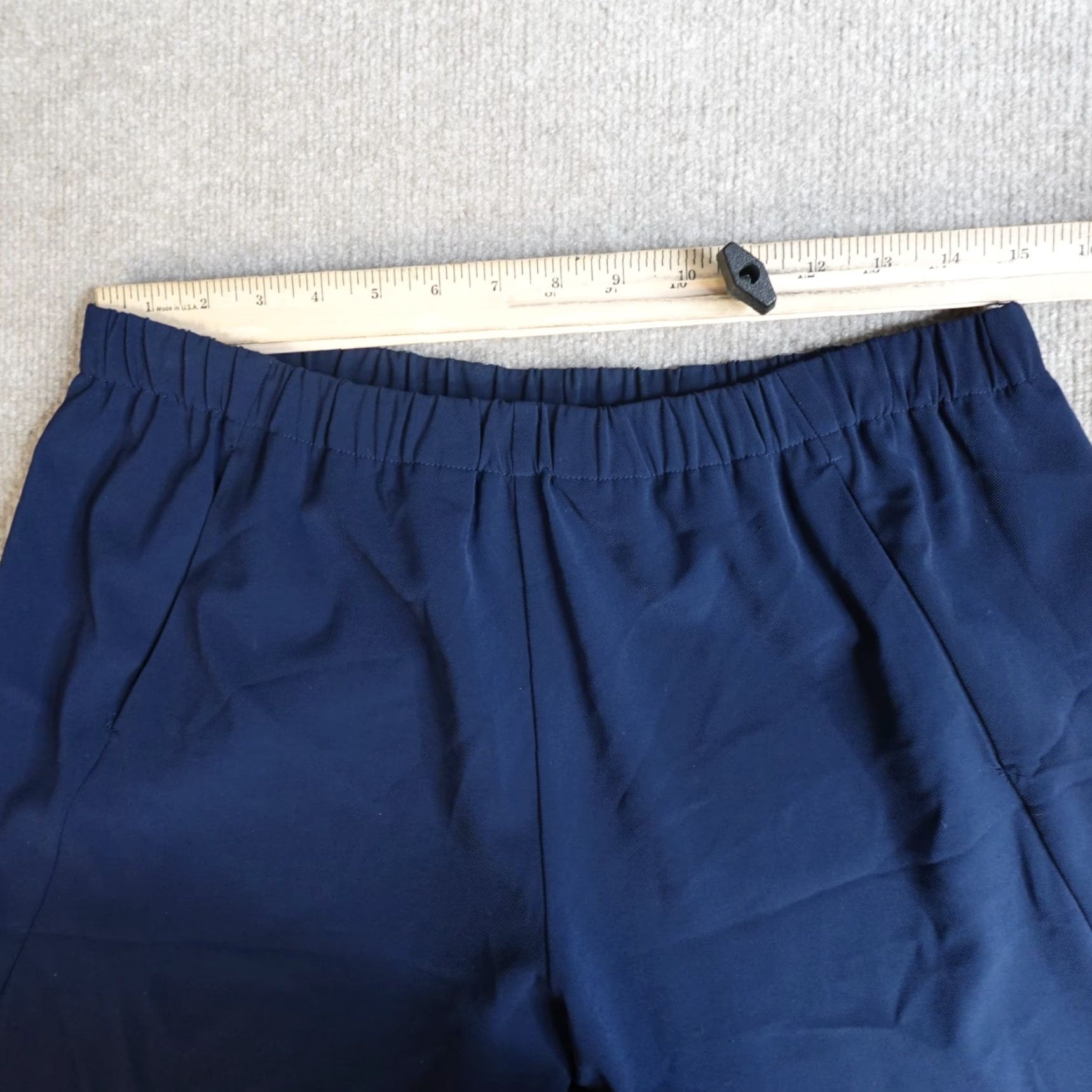 Vince Vince Womens Pants Large Blue Solid Stretch Waist Pull On Career Dress Pants Wide-Leg Mens? Womens Size 36" / US 14 / IT 50 - 5 Thumbnail