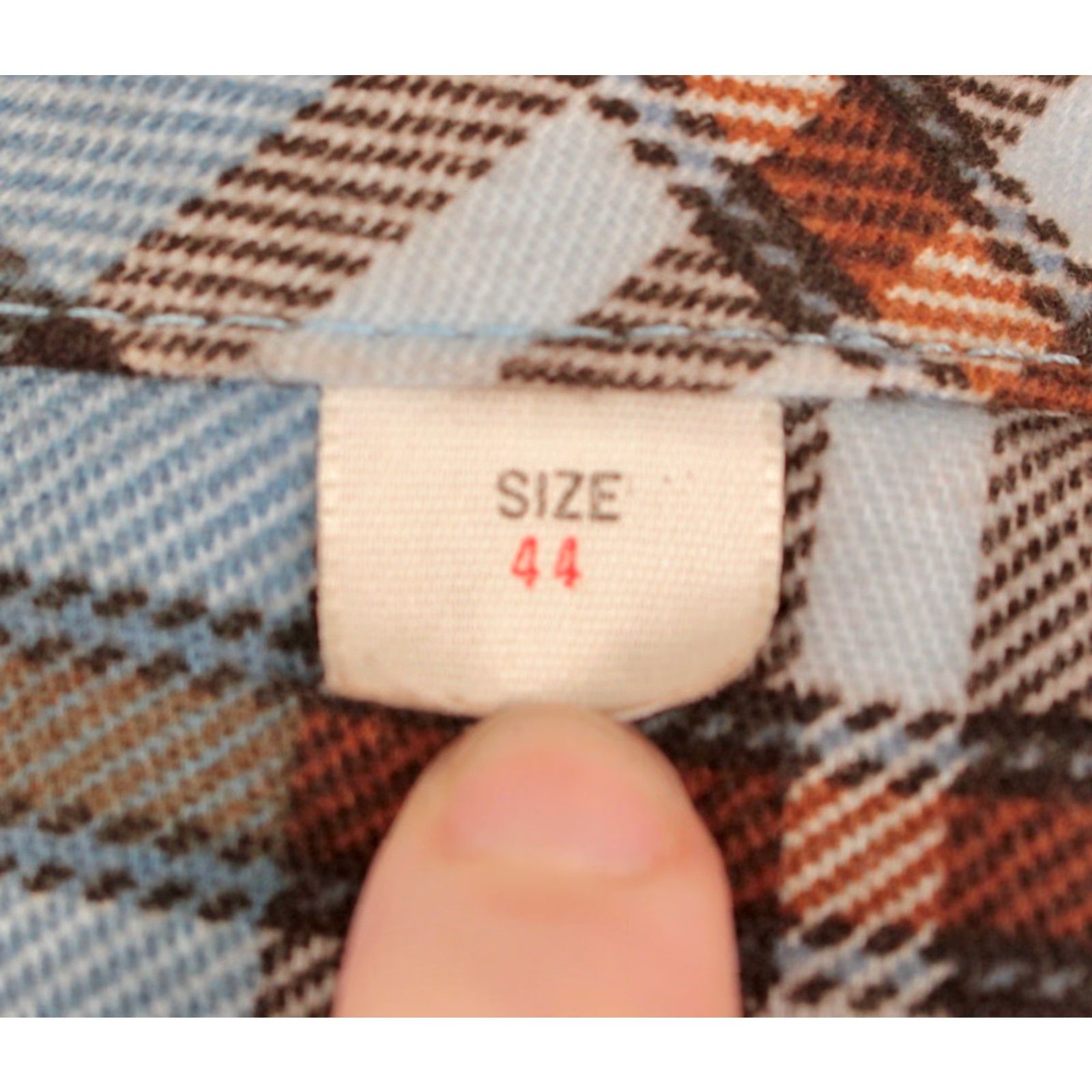 Vintage VTG 1970s Blazer / Jacket Mens Large 44 Blue Plaid Cotton Polyester NOS Western Blazer / Jacket 70s Mens Size 44R - 4 Thumbnail