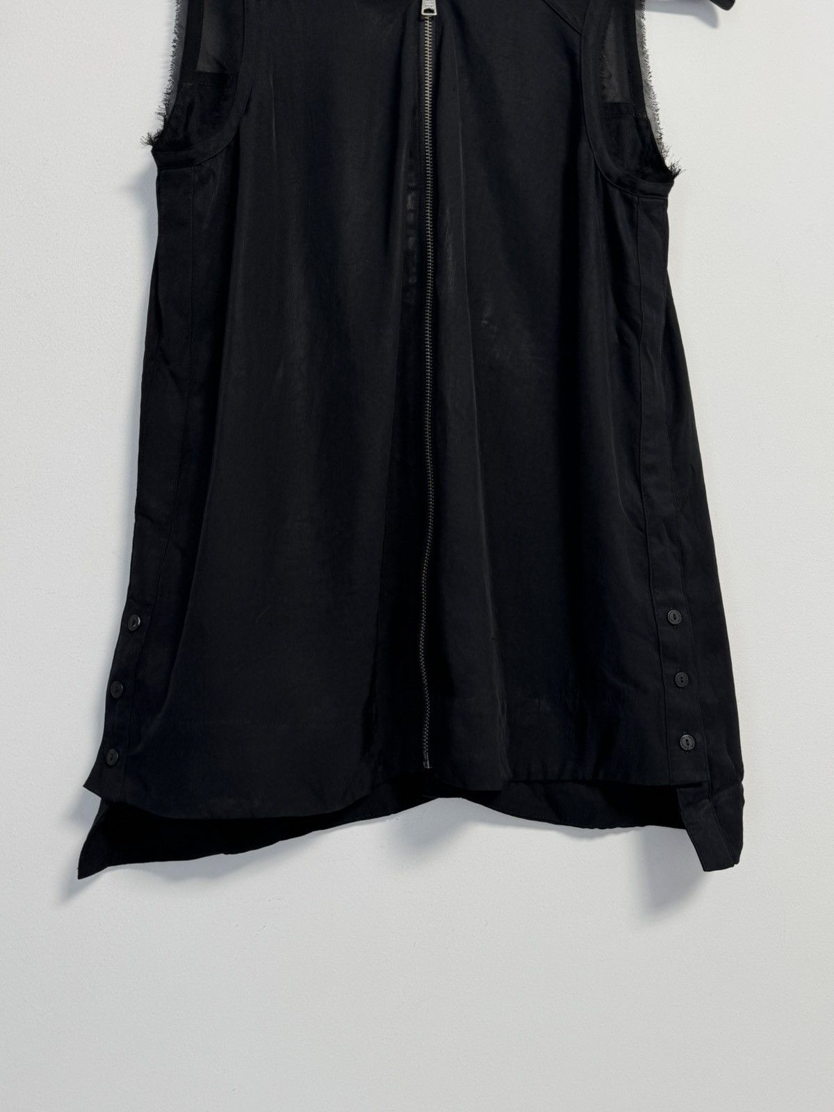 Allsaints AllSaints Lottie Front Zip Sleeveless Black Vest size 4 Size S / US 4 / IT 40 - 3 Thumbnail