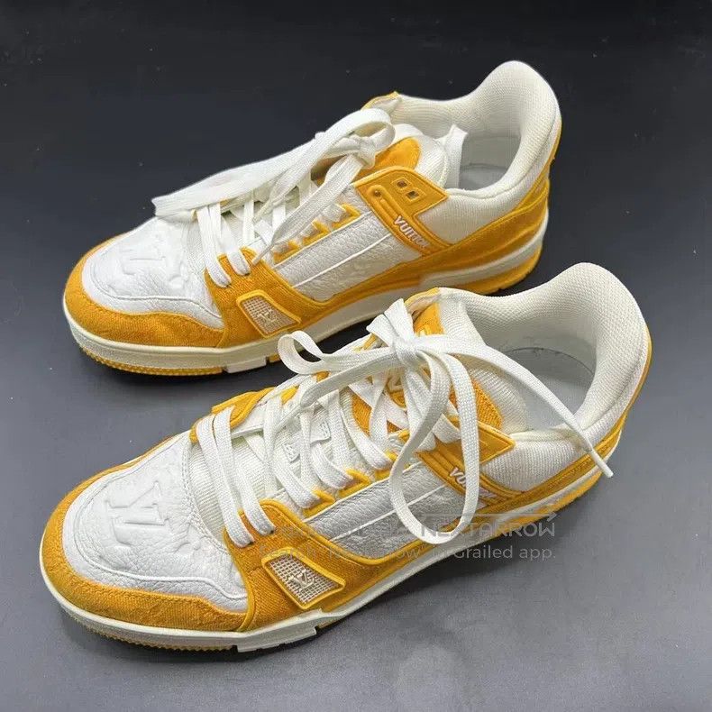 Louis Vuitton Louis Vuitton Yellow denim trainer shoes Size US 7.5 / EU 40-41 - 1 Thumbnail