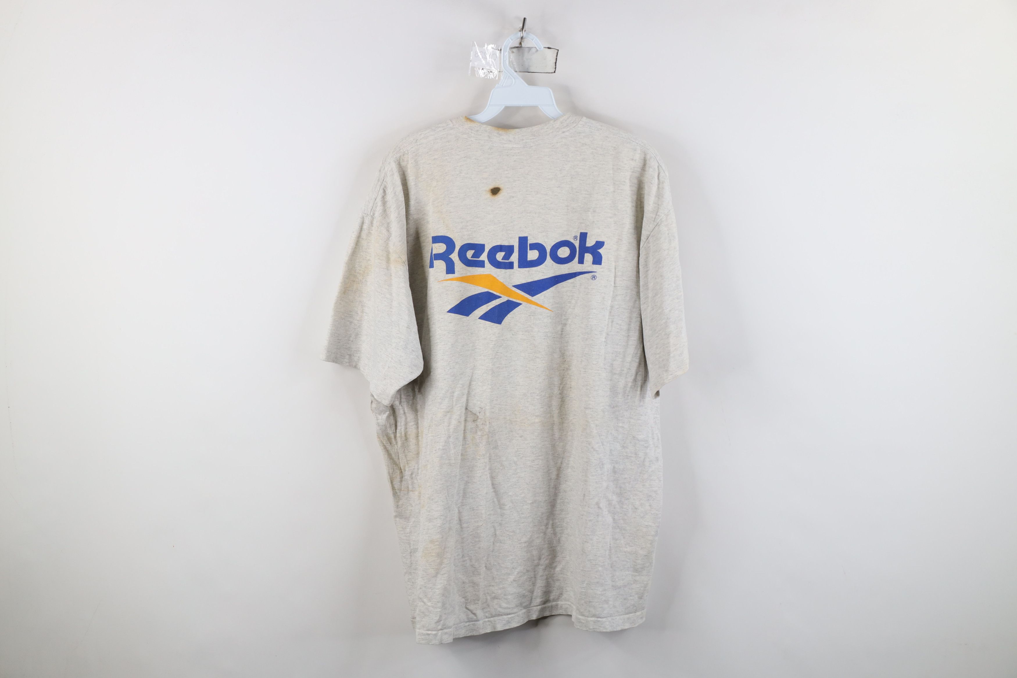 Reebok Vintage 90s Reebok Newington T-Shirt Heather Gray USA Size US XL / EU 56 / 4 - 11 Thumbnail