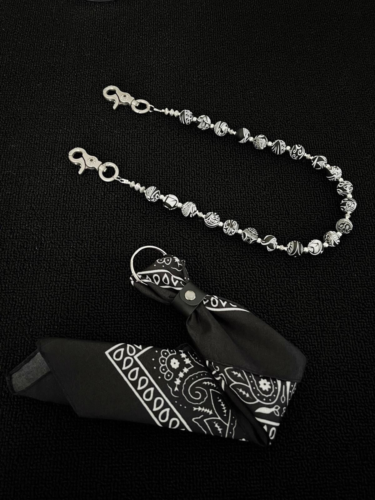 Jewelry Cashew Bead Pants Wallet Chain,Y2K Jeans Chain Size ONE SIZE - 4 Thumbnail