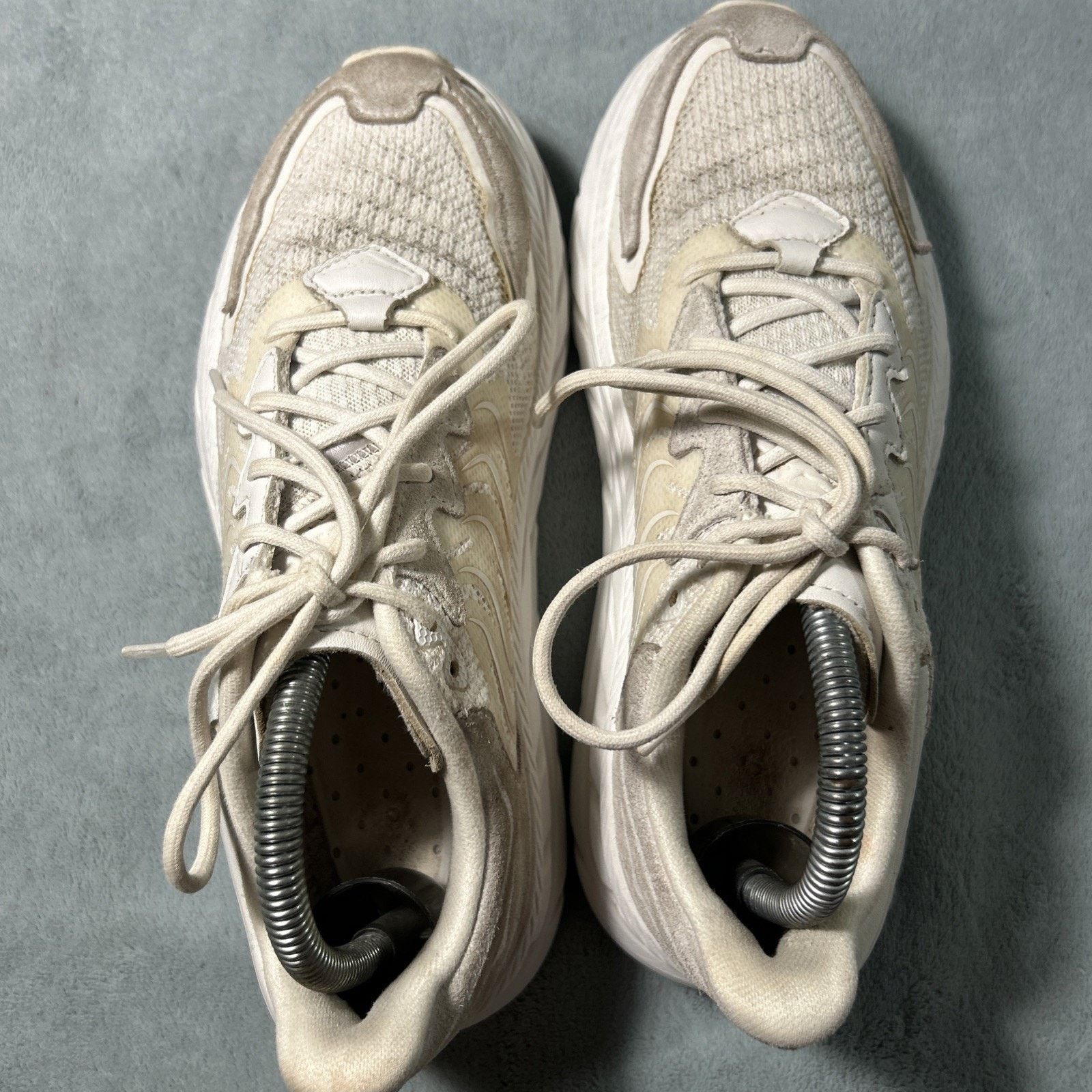 Hoka Hoka Clifton LS 8.5 Mens Barley Milk White Trail Running Gym Size US 8.5 / EU 41-42 - 3 Thumbnail