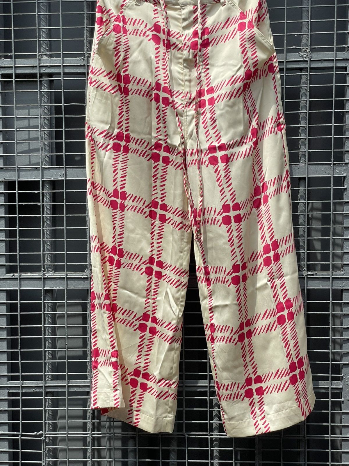 Marni × Uniqlo Plaid Wide-Leg Pants Size 28" / US 6 / IT 42 - 2 Thumbnail