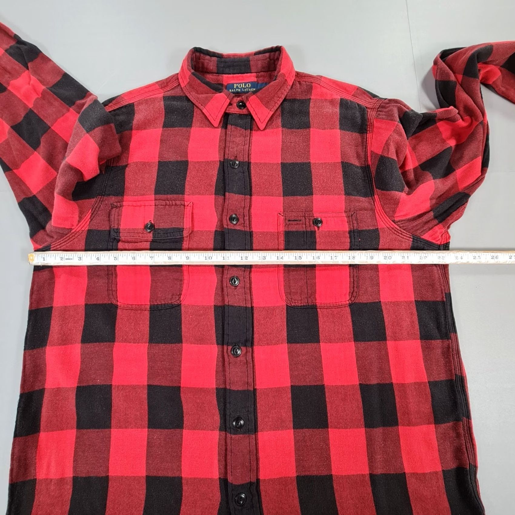Polo Ralph Lauren Polo Ralph Lauren Mens Shirt Red Lar Tartan Plaid Buffalo Overshirt Flannel Size US L / EU 52-54 / 3 - 7 Thumbnail