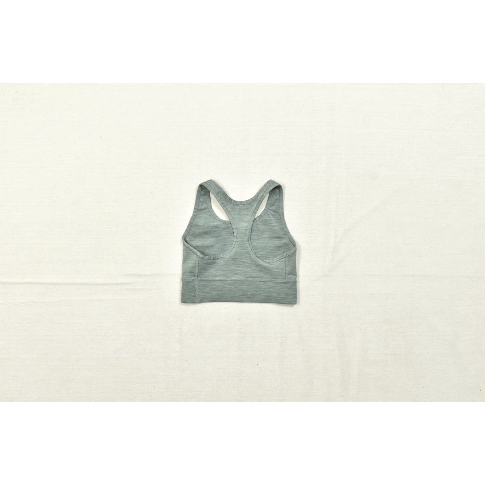 Nike Nike Dri-FIT Women's Small Gray Racerback Sports Bra Activewear Shirt Sleeveless Nike Women Bra Gray Heathered Striped 90s? Size ONE SIZE - 2 Thumbnail