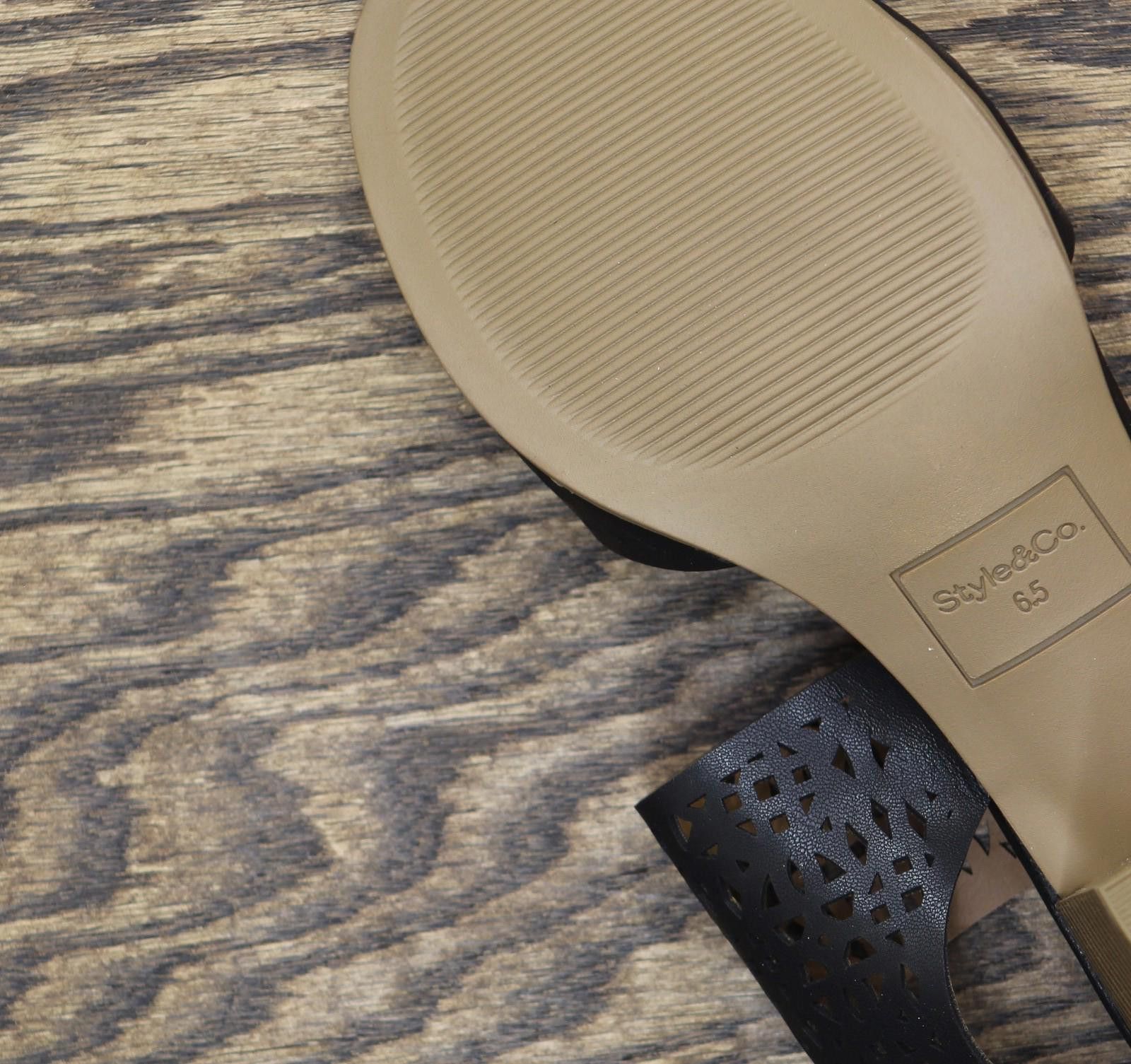 Style & Co New Style & Co. Hazleyy Dress Sandals Black / Brown 6.5m Size US 6.5 / IT 36.5 - 8 Thumbnail