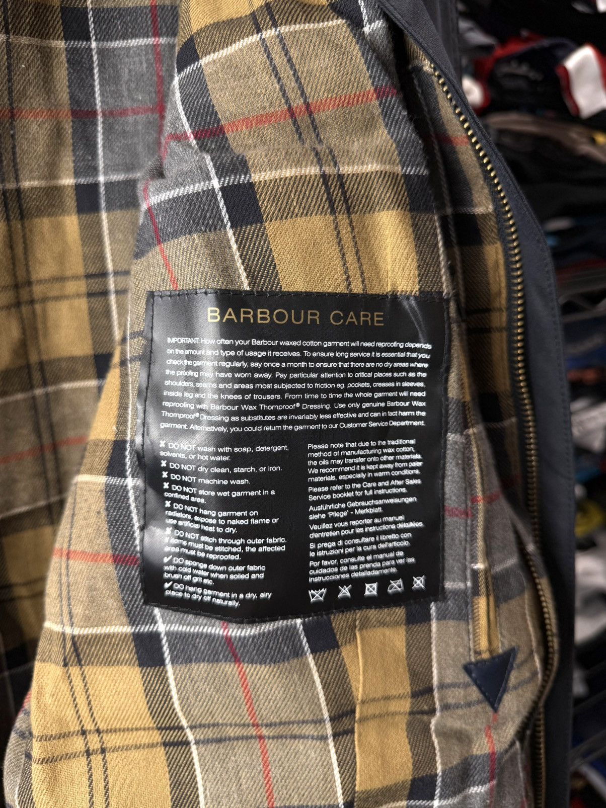 Barbour 💥 Rare! Vintage Barbour Wax Jacket Navy Blue Size M / US 6-8 / IT 42-44 - 9 Thumbnail
