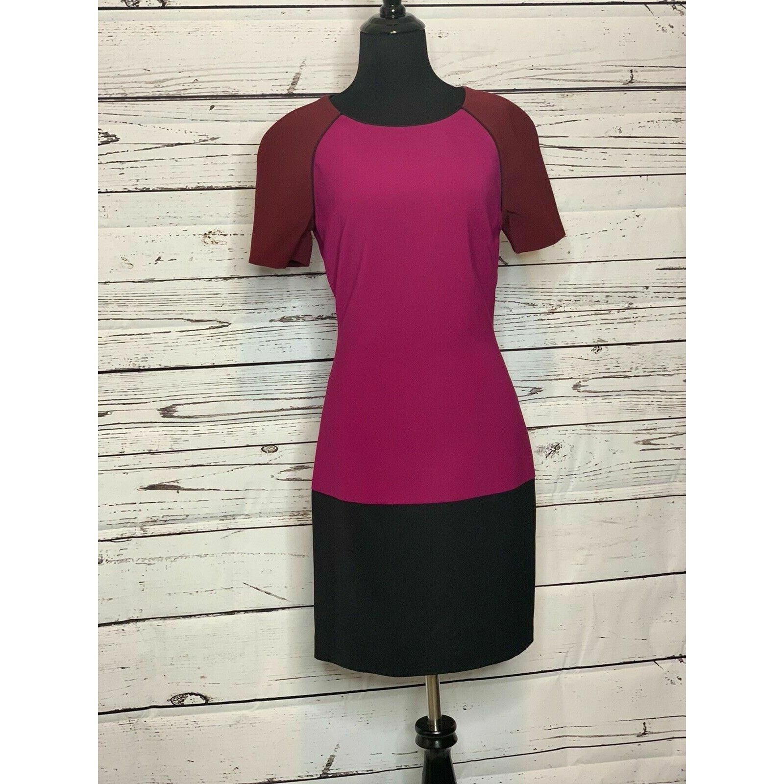 Jonathan Simkhai Purple Black Color Block Cocktail Dress 2