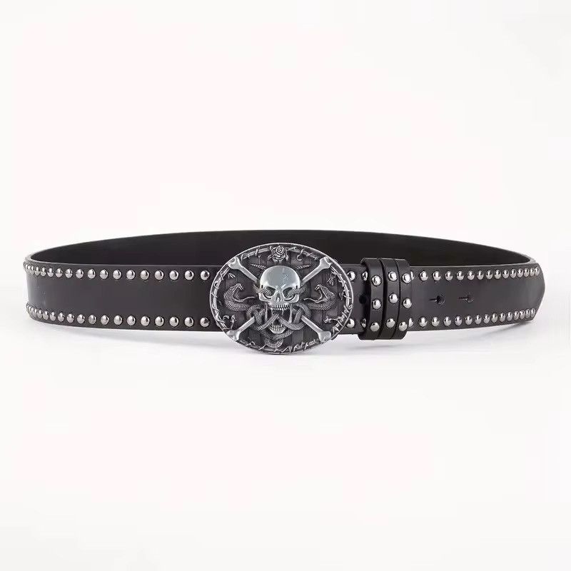 Other Snake Skull Decorated Heavy Metal Dark Belt Size ONE SIZE - 2 Thumbnail