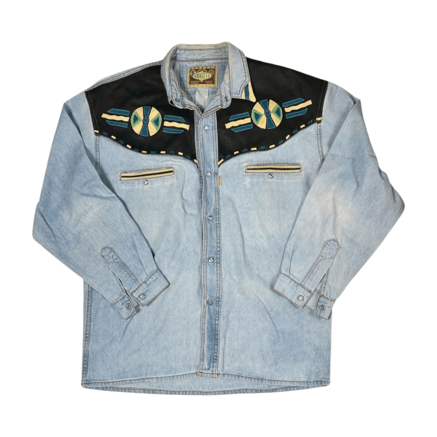 Vintage × Western Rise Vintage Shooter Western Denim Shirt Embroidery size XL Size US XL / EU 56 / 4 - 1 Thumbnail