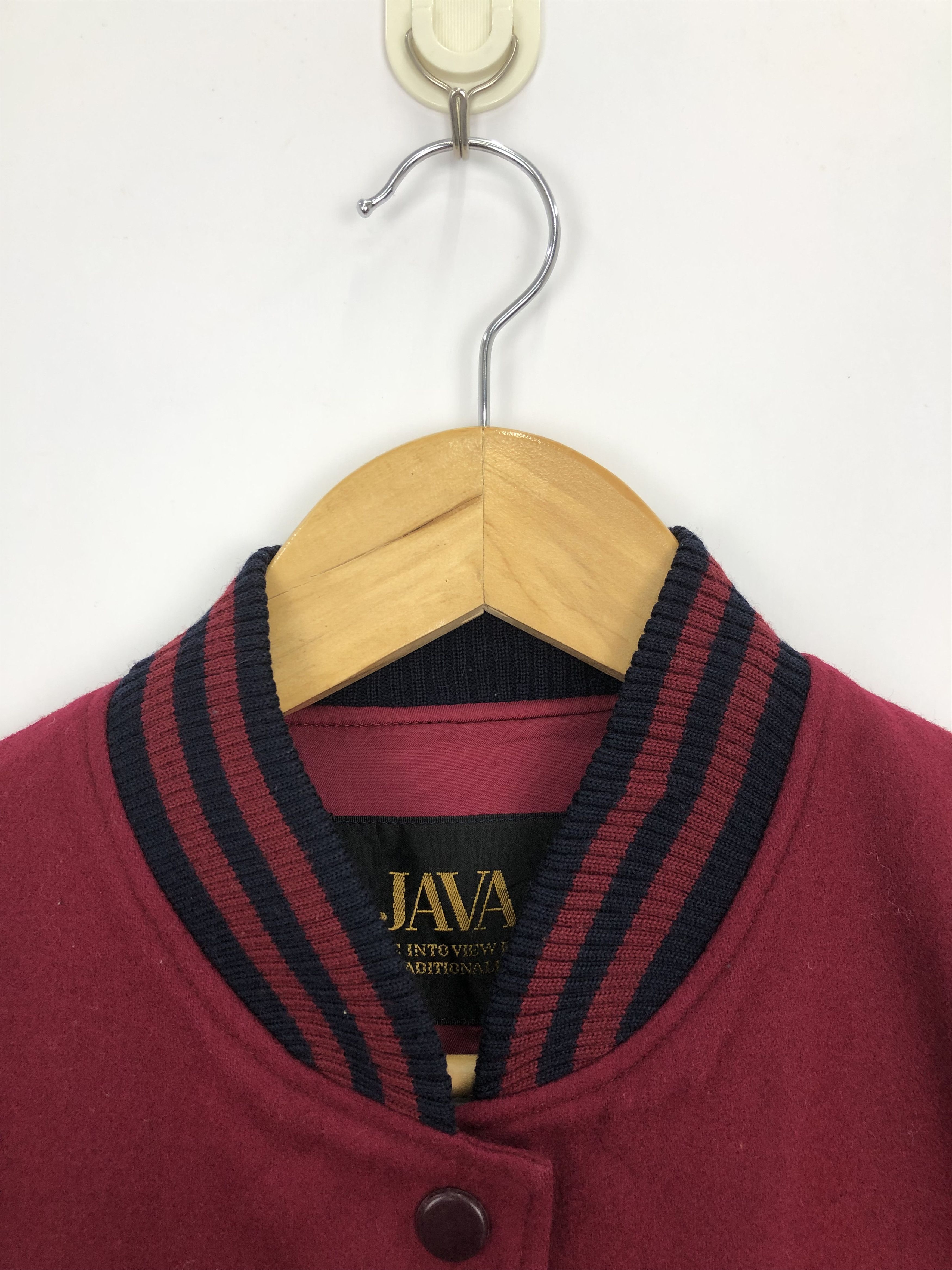 Japanese Brand Vintage 90s Java Japanese Brand Wool Varsity Jacket V0343 Size US M / EU 48-50 / 2 - 2 Thumbnail