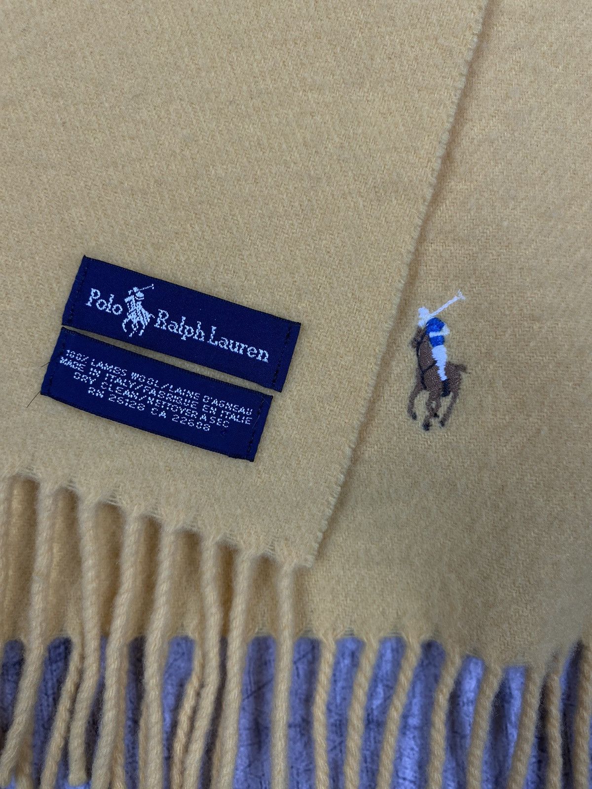 Polo Ralph Lauren × Vintage Vintage 90s Polo Ralph Lauren Wool Scarf g59 y2k Size ONE SIZE - 2 Thumbnail