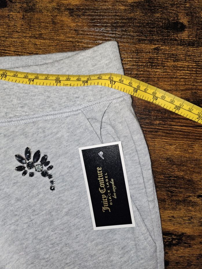 Juicy Couture NWT Juicy Couture Embellished Joggers Gray Large Size 36" / US 14 / IT 50 - 6 Thumbnail