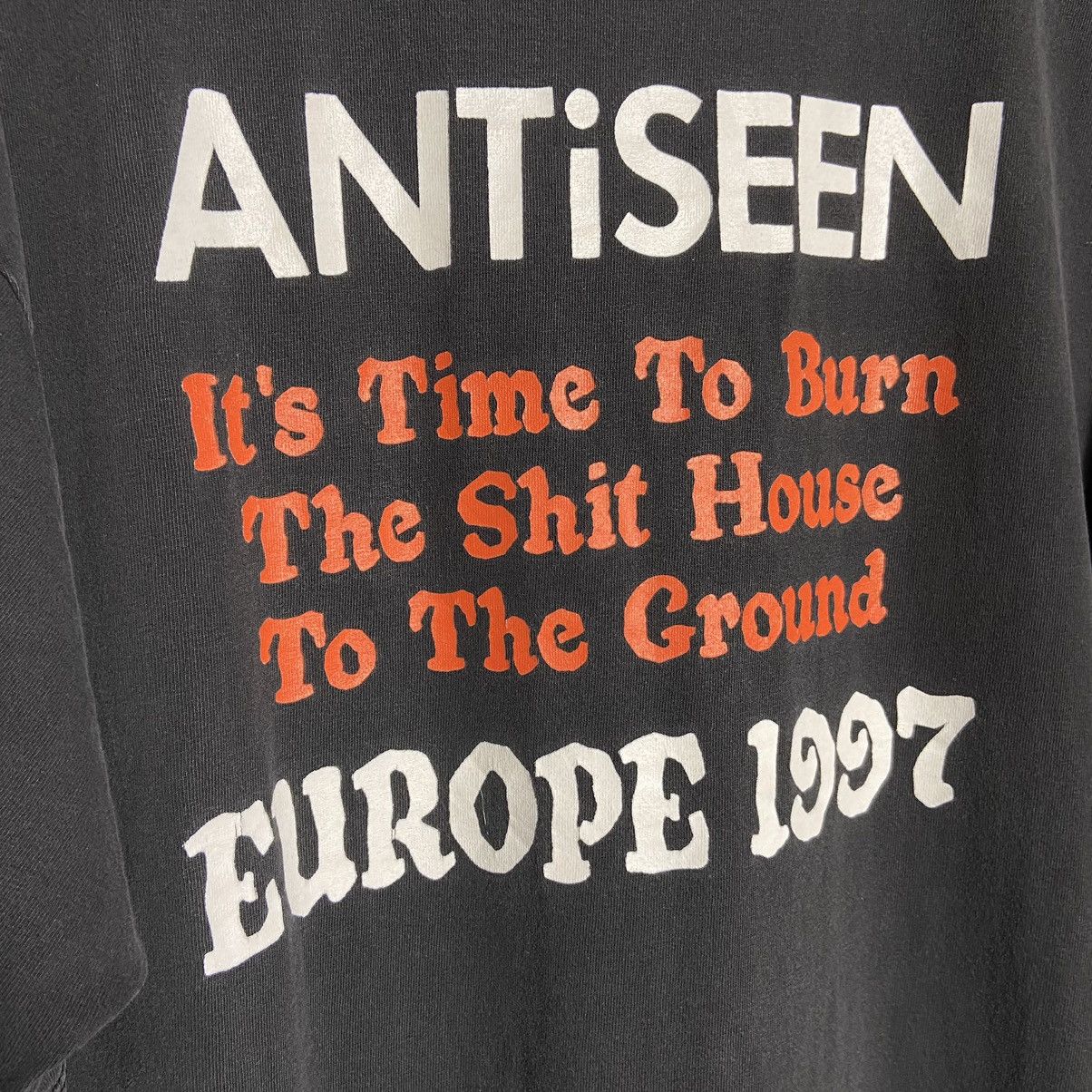 Band Tees Vintage 90s Antiseen Hardcore Punk Tour Band Tee Size US XL / EU 56 / 4 - 4 Thumbnail