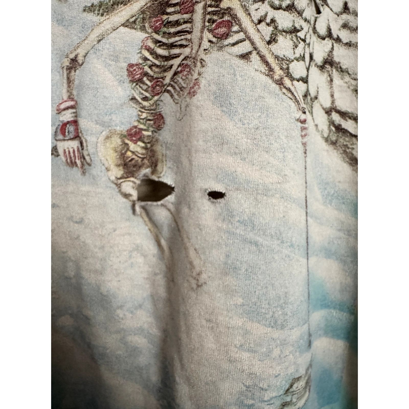 Fruit Of The Loom Vintage Grateful Dead Ski Powderman Skiing Skeleton Shirt XL Size US XL / EU 56 / 4 - 4 Thumbnail