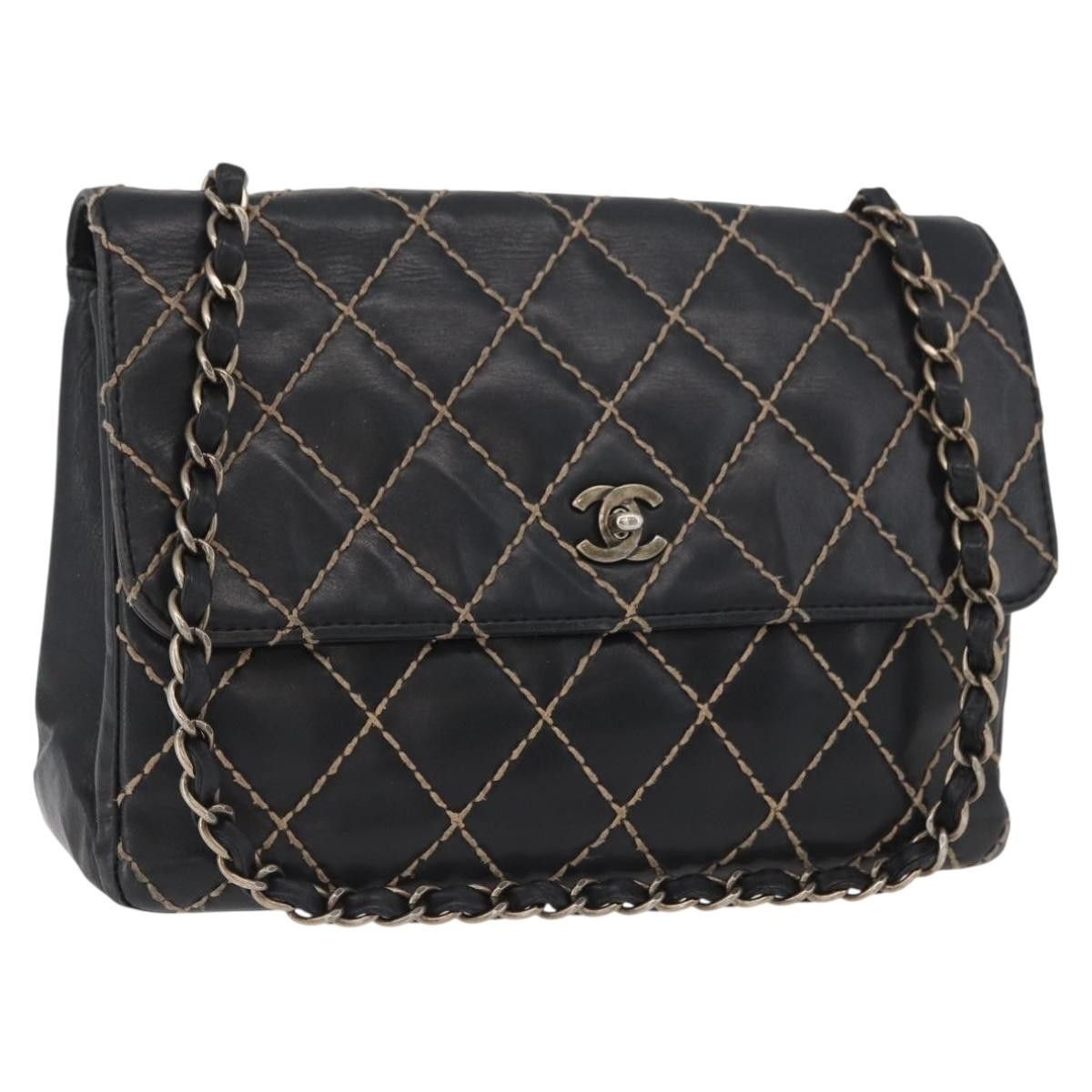 Chanel Chanel Chanel Matelassé Cuir Noir Black leather Size ONE SIZE - 1 Thumbnail