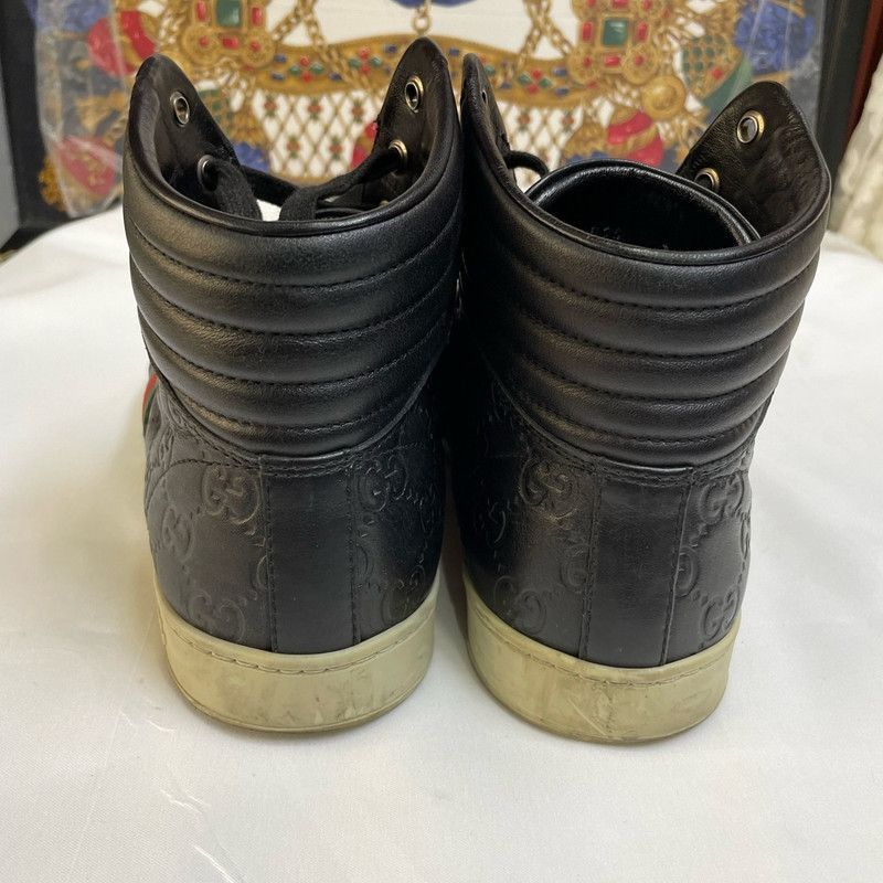 Gucci Gucci Leather Black High-Top Sneakers Size US 8 / EU 41 - 3 Thumbnail