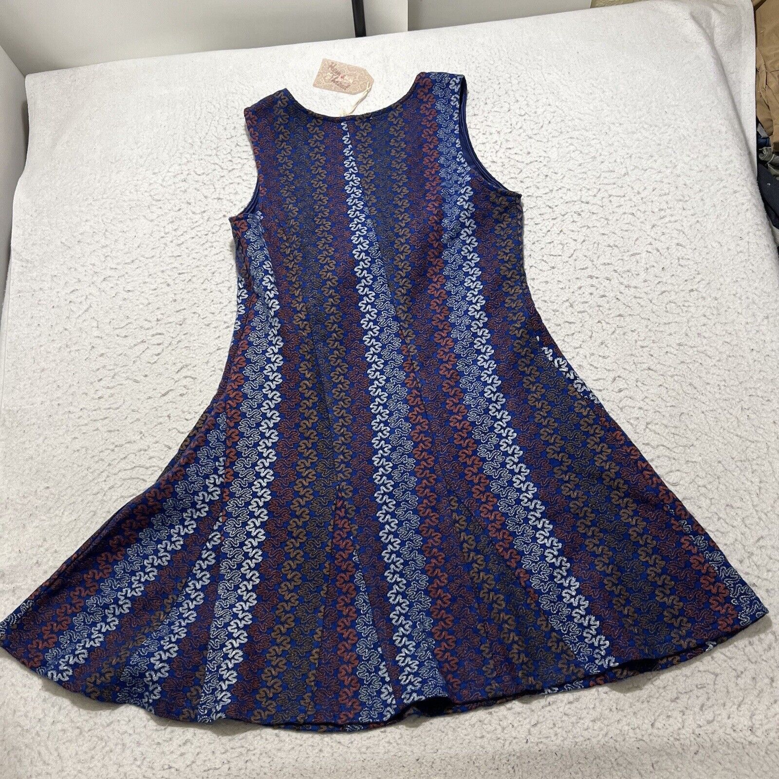 Other Hem & Thread Sleeveless Fit & Flare Mini Dress Blue Lined Size L / US 10 / IT 46 - 4 Thumbnail