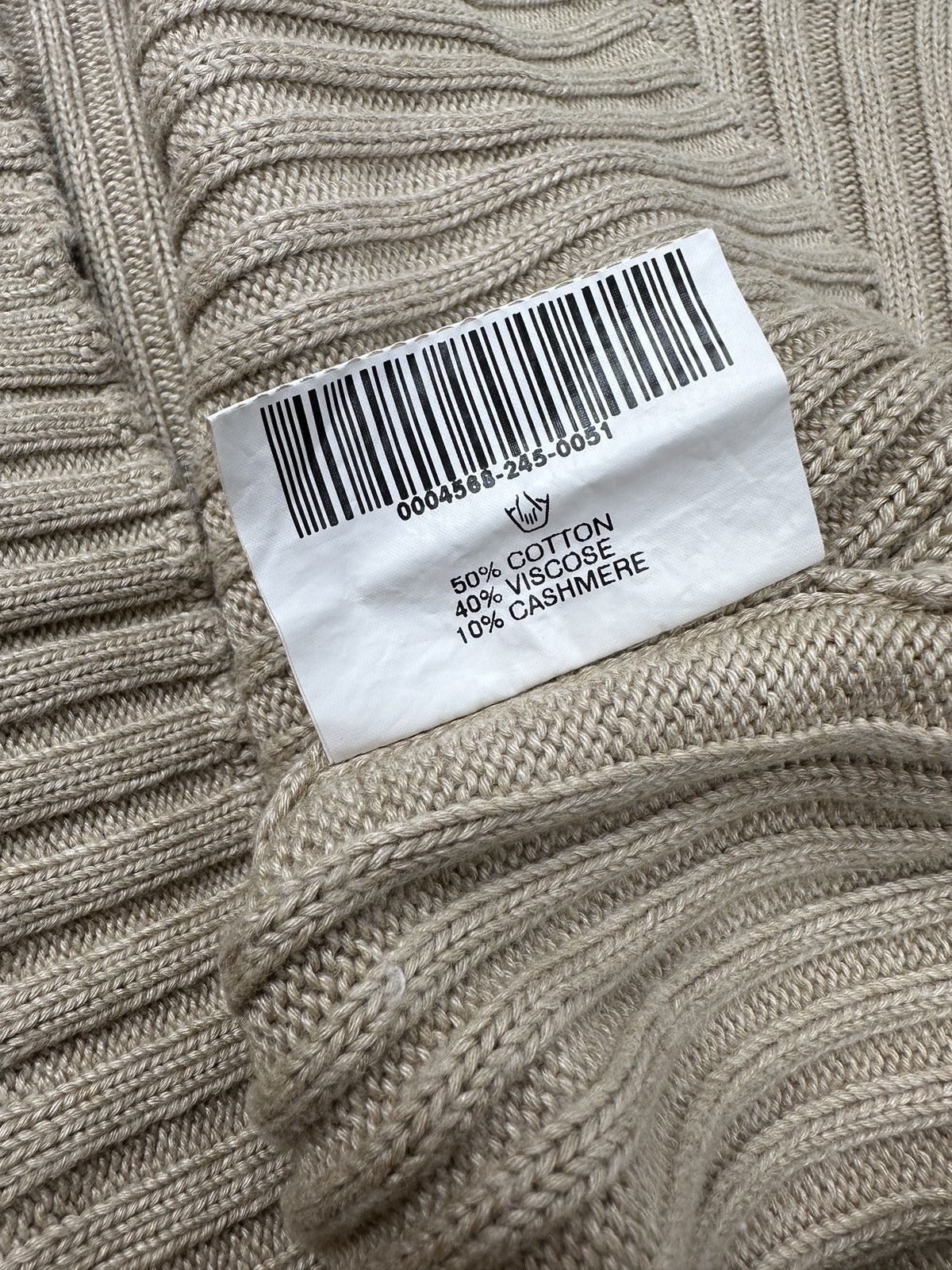 Barbour Vintage BARBOUR Cotton Cashmere Rich Rib Sweater Beige Men’s Size US M / EU 48-50 / 2 - 12 Thumbnail