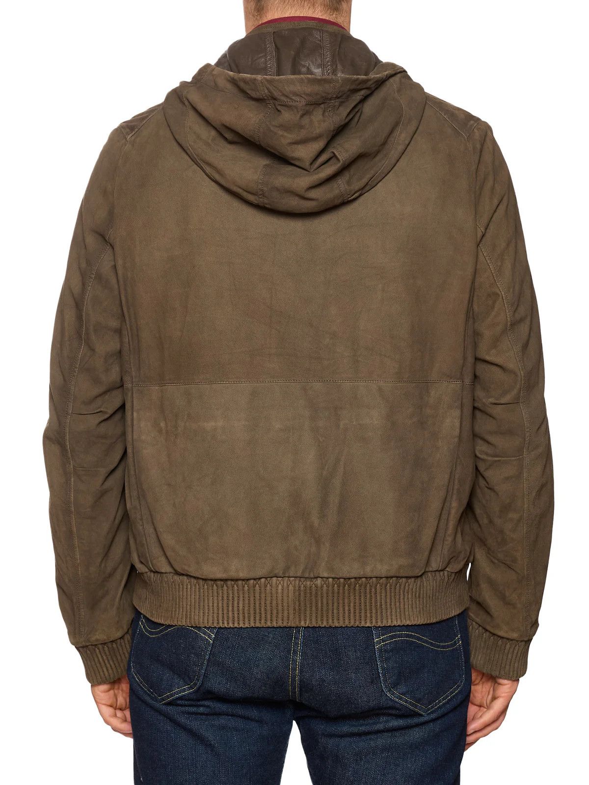 Berluti BERLUTI Packable Khaki Nubuck Lambskin Leather Hooded Jacket Size US M / EU 48-50 / 2 - 6 Thumbnail