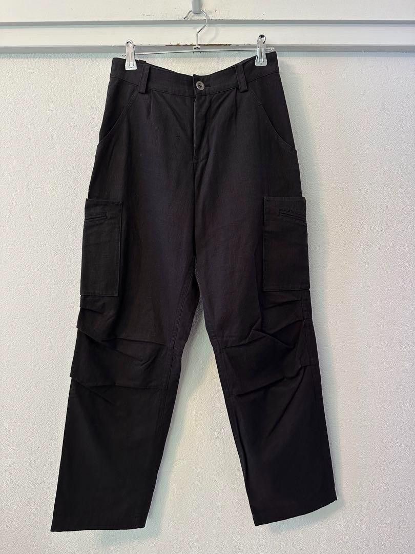 Yohji Yamamoto Yohji Yamamoto Black Cargo Pant Size US 26 / EU 42 - 2 Thumbnail