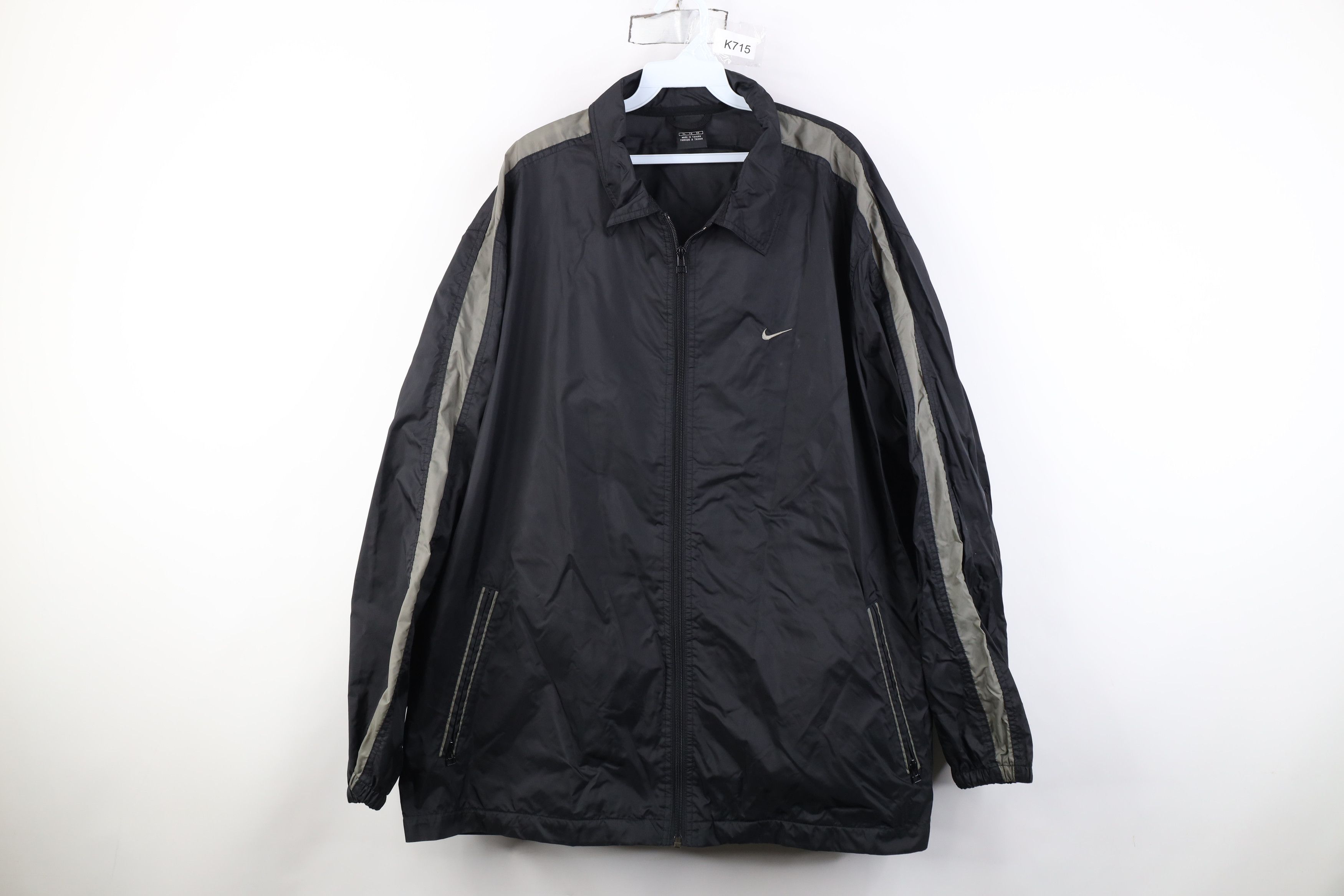 Nike Vintage Nike Mini Swoosh Collared Zip Windbreaker Jacket Size US XL / EU 56 / 4 - 1 Thumbnail