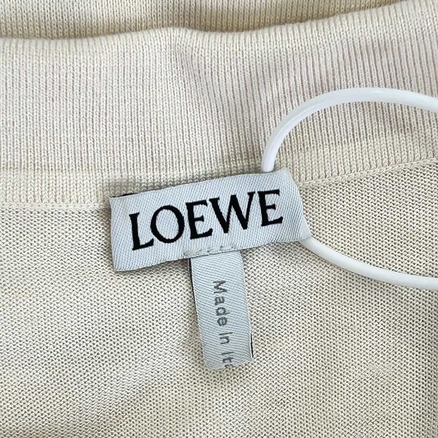 Loewe LOEWE SS23 Silk Short-Sleeve Polo Wmns White S New Size S / US 4 / IT 40 - 3 Thumbnail