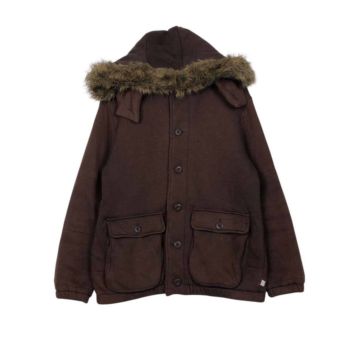 Japanese Brand × Woolrich Woolen Mills 📌Vintage Bomber Jacket Worker Woolrich Fur Hoodie Blanket Size US M / EU 48-50 / 2 - 2 Thumbnail
