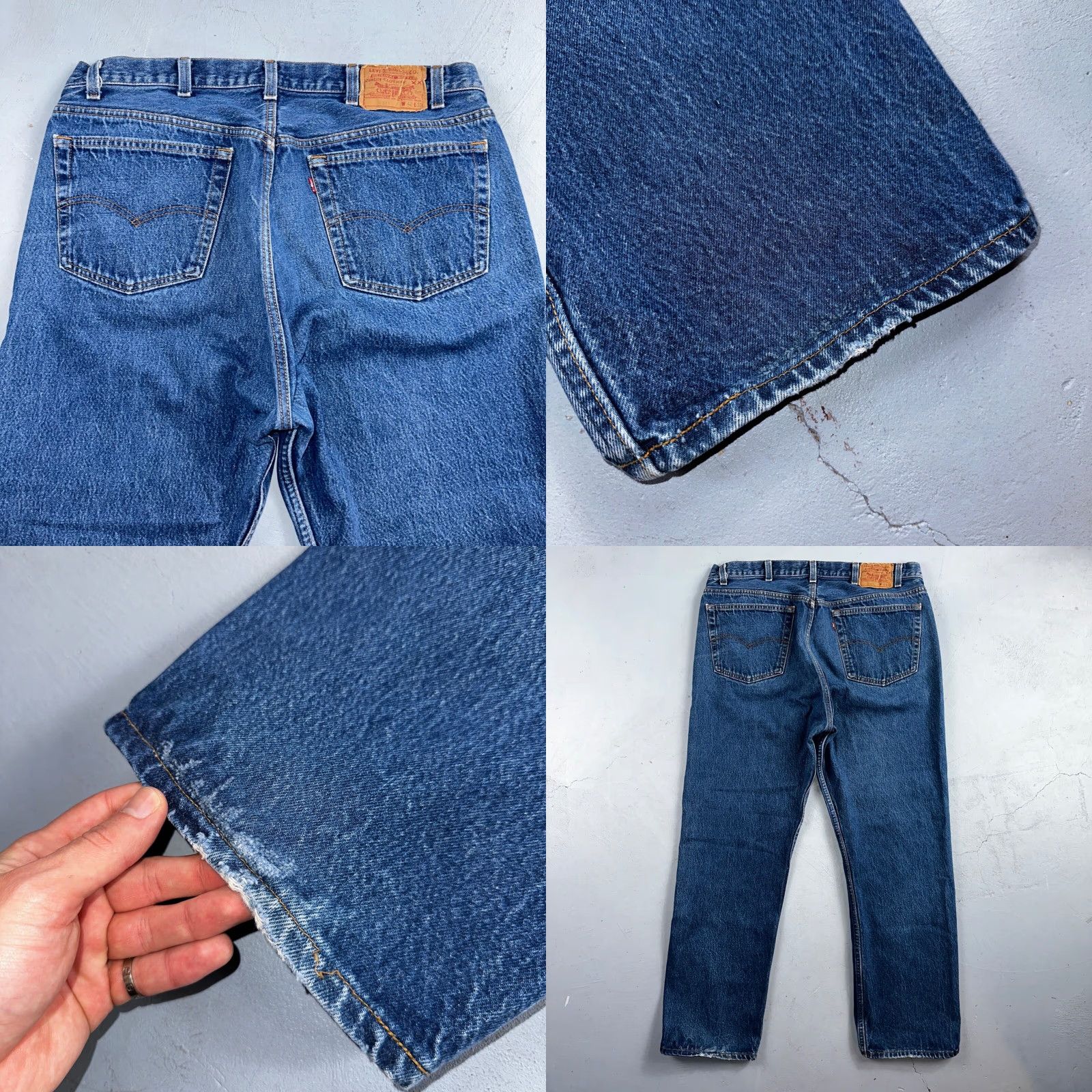 Levi's VINTAGE Levi's 501 Jeans Men 42x33 Straight 90s USA Blue Med Wash Denim 501 Series Home 42 Regular Medium Mens Size US 42 / EU 58 - 10 Thumbnail