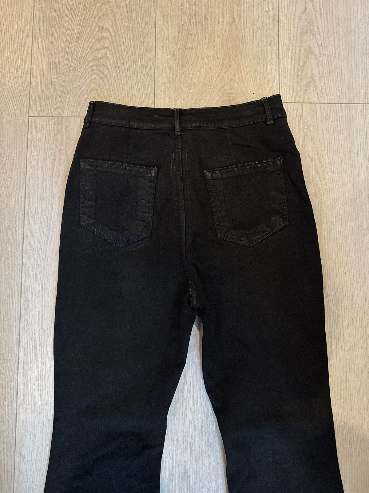 Rick Owens Drkshdw Rick Owens Black Whiskered Flared Jeans Size US 31 - 13 Thumbnail