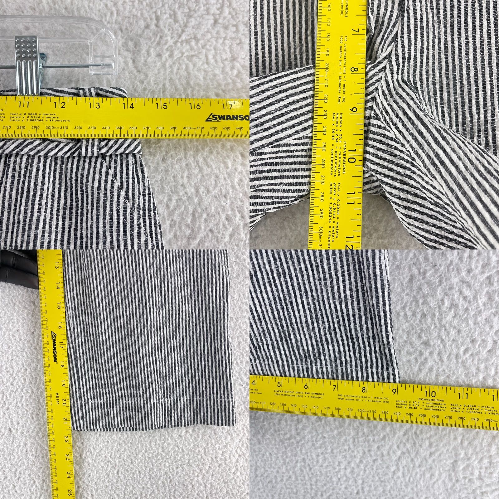St. John VINTAGE St. John Sport Wide-Leg Crop Pants Womens Size 6 Gray White Stripe VTG Casual Size 28" / US 6 / IT 42 - 8 Thumbnail