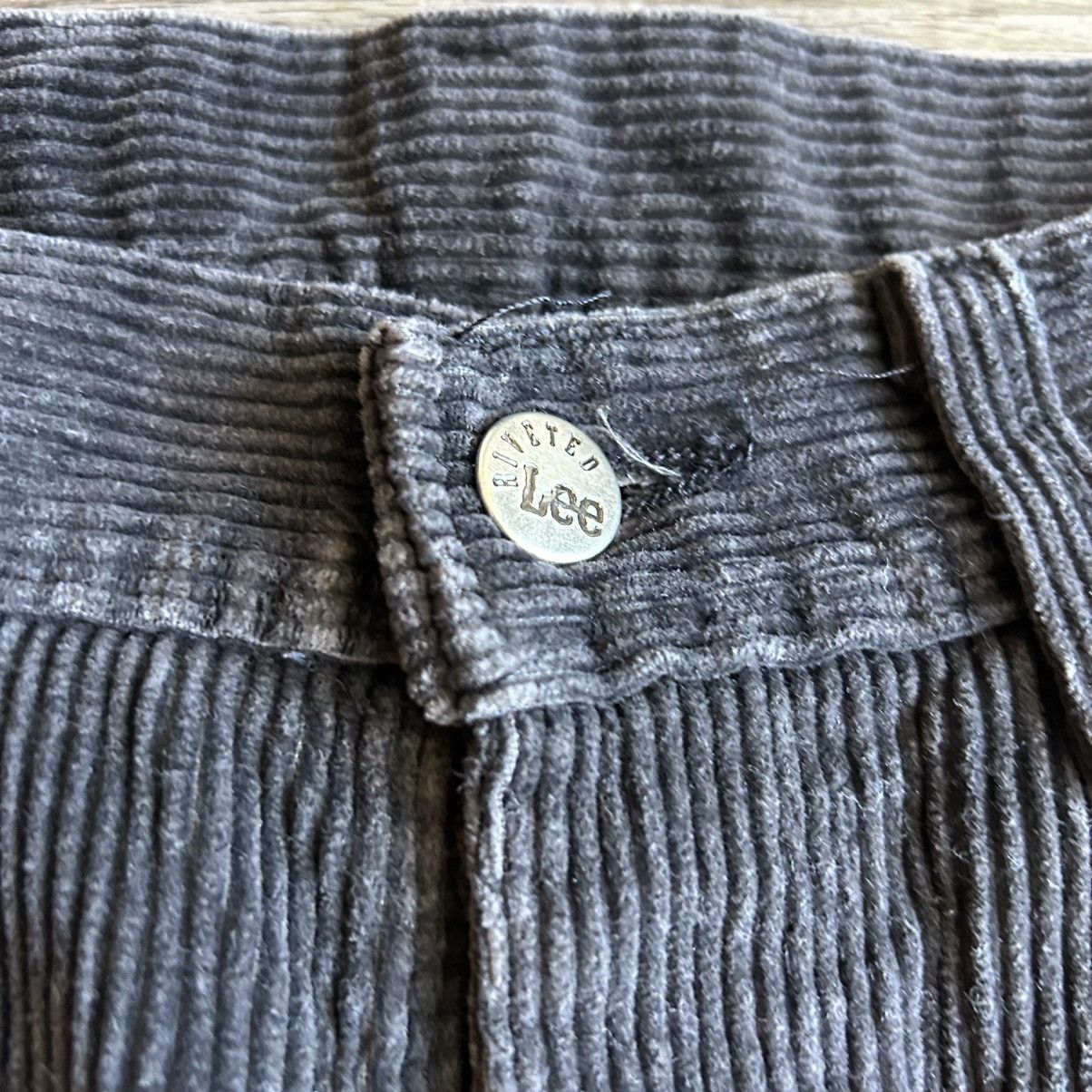 Lee 90s Vintage Riveted By Lee Tapered Brown Corduroy Pants Size 30" / US 8 / IT 44 - 4 Thumbnail