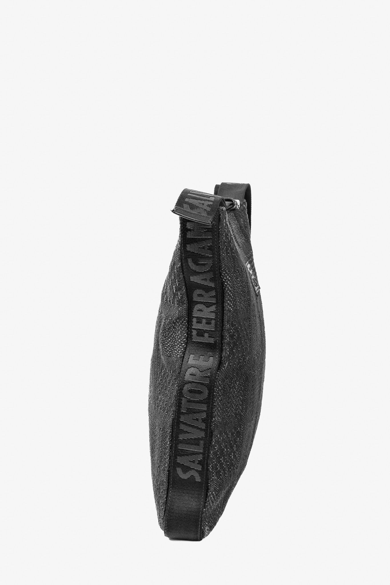 Salvatore Ferragamo Salvatore Ferragamo Black Patterned-Jacquard Zippered Tote Size ONE SIZE - 3 Thumbnail