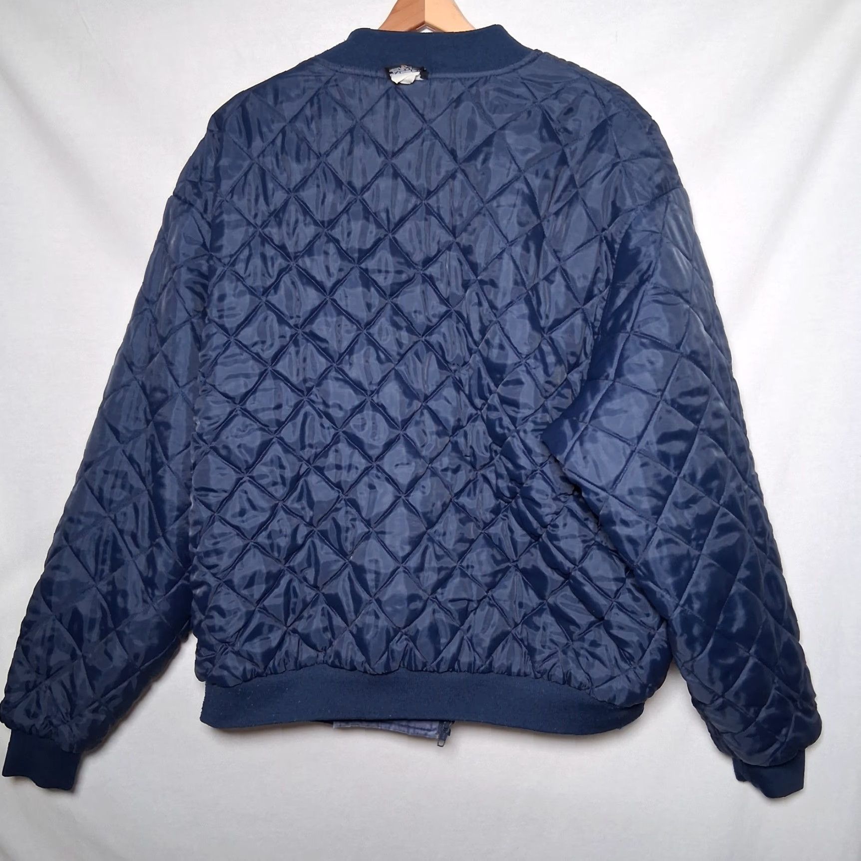 Vintage Genuine Chevrolet Bomber Jacket XL Men Blue Canvas Quilted USA Union Made JOE Embroidered Logo Vintage Workwear展 Size US XL / EU 56 / 4 - 5 Thumbnail