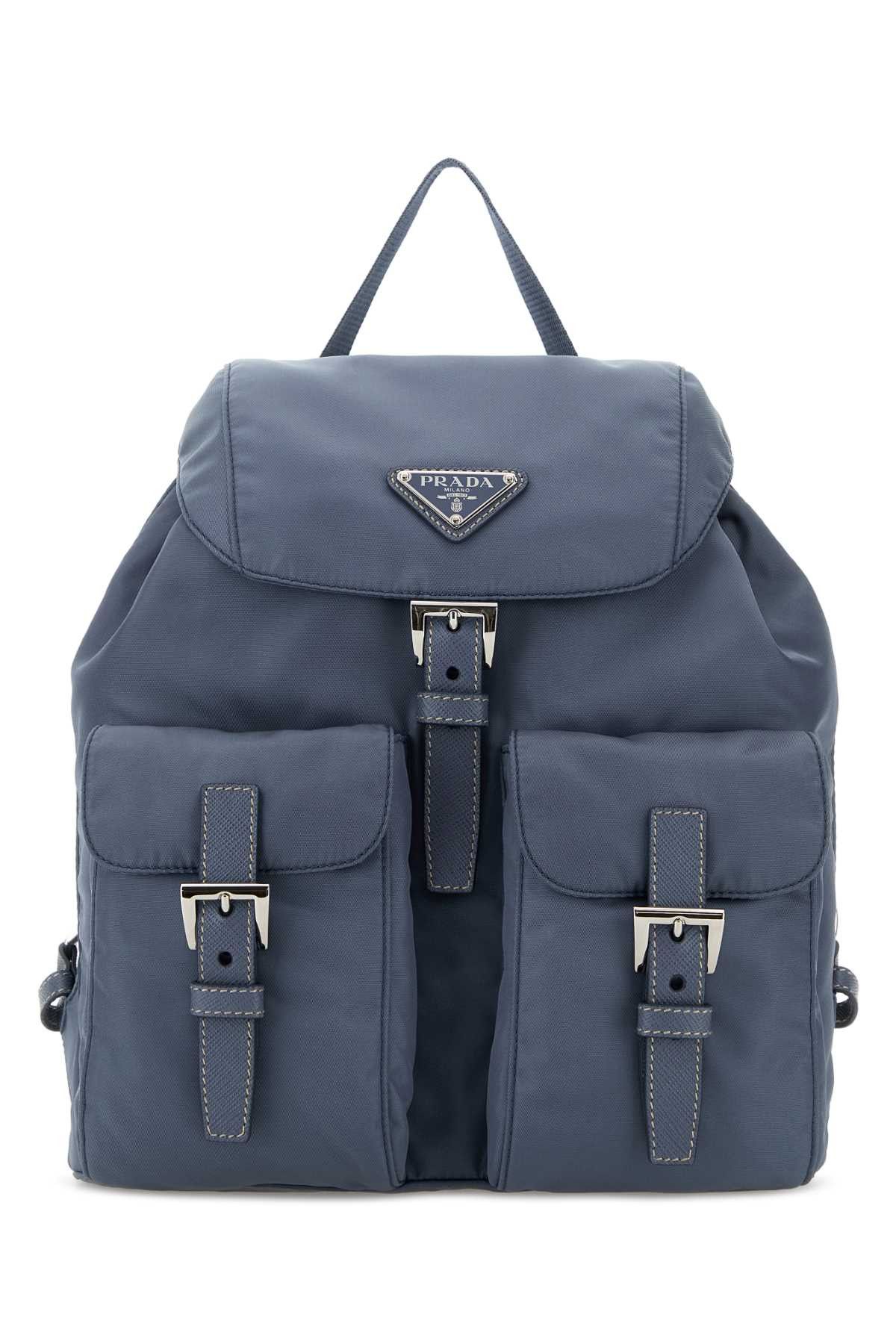 Prada Cerulean Blue Re-Nylon Small Backpack Size ONE SIZE - 1 Thumbnail