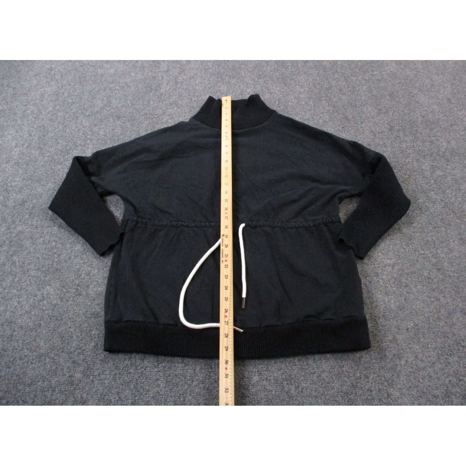 Varley Varley Jacket Women XS Oversized Sweatshirt Pullover Drawstring Active Track Black Size XS / US 0-2 / IT 36-38 - 3 Thumbnail