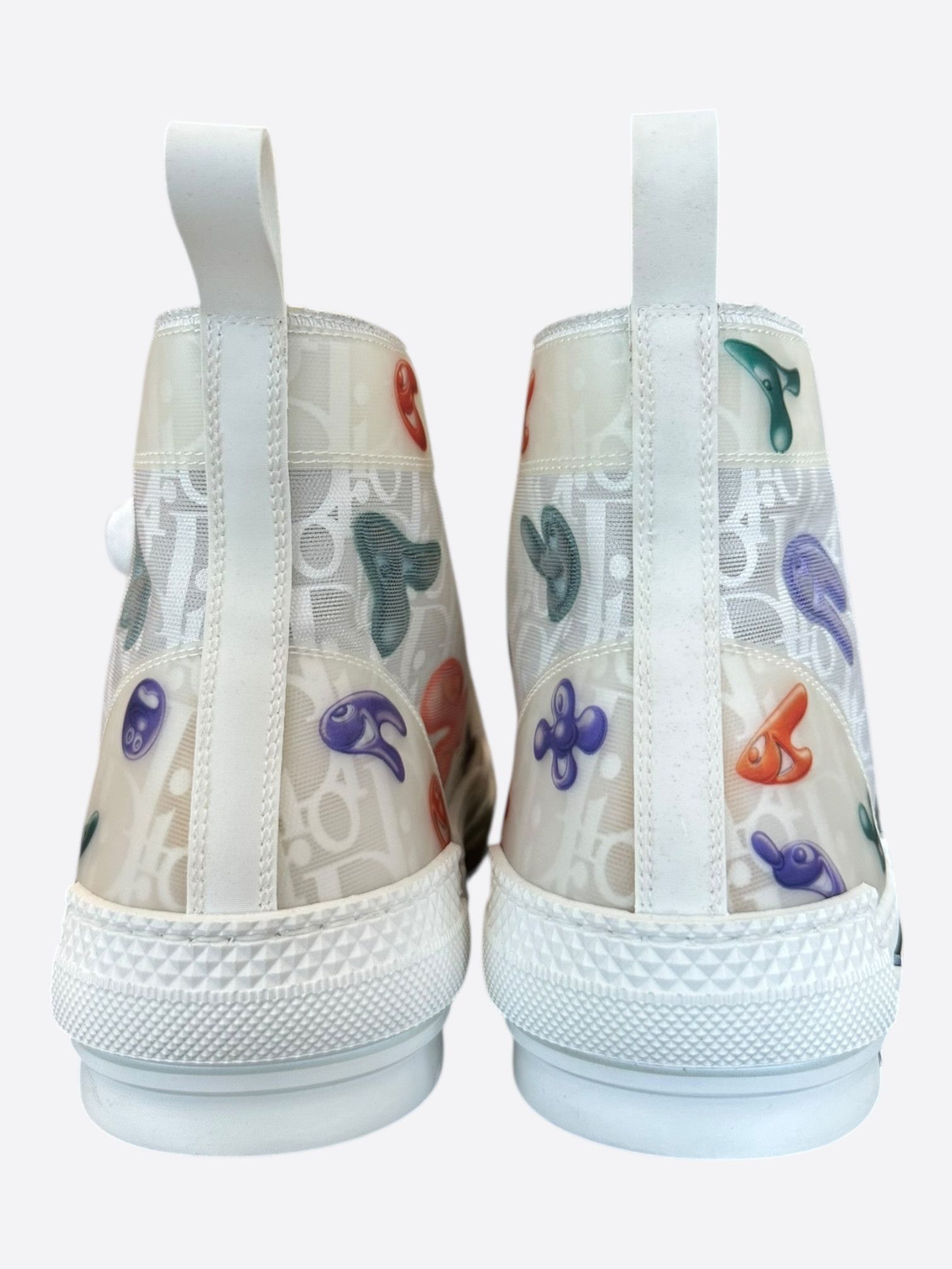 Dior Kenny Scharf White & Multicolor Oblique Faces B23 Sneakers Size US 10 / EU 43 - 4 Thumbnail