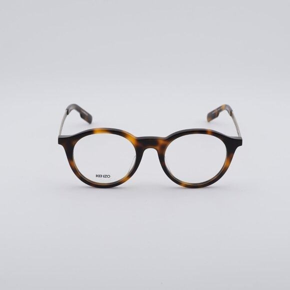 Kenzo Kenzo KZ50015U 052 Eyeglasses Havana/Gold 48mm Round Frame Size ONE SIZE - 3 Thumbnail