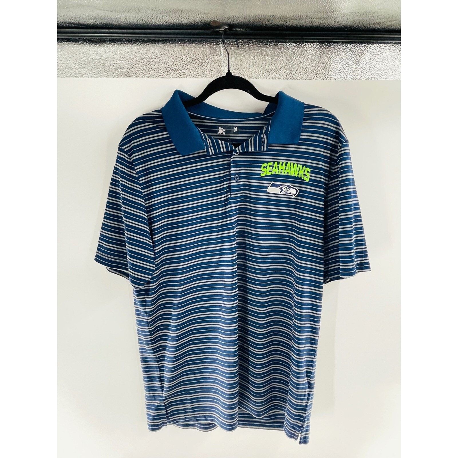 Starter Seahawks Polo Shirt Striped NFL Football Apparel Mens Size US L / EU 52-54 / 3 - 3 Thumbnail