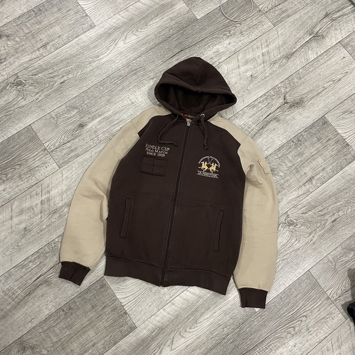 La Martina × Polo Ralph Lauren La martina brown coffee Big Logo Zip Hoodie Royal Polo old Size US M / EU 48-50 / 2 - 1 Thumbnail